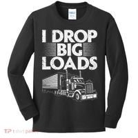Trucker Semi Truck Driver Lover Kids Long Sleeve Shirt thumb 0