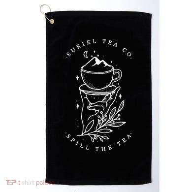 The SurielS Tea Co Spill The Tea Golf Towel