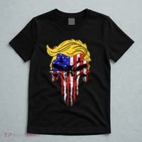 Trump Skull Usa Flag Hair Funny President Gift T-Shirt thumb 5
