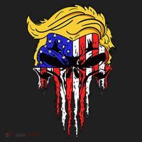 Trump Skull Usa Flag Hair Funny President Gift Beanie thumb 2