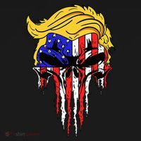 Trump Skull Usa Flag Hair Funny President Gift Women's Hoodie thumb 2