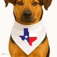 Texas State Usa Distressed Flag Grunge Texas USA-Made Doggie Bandana thumb 1
