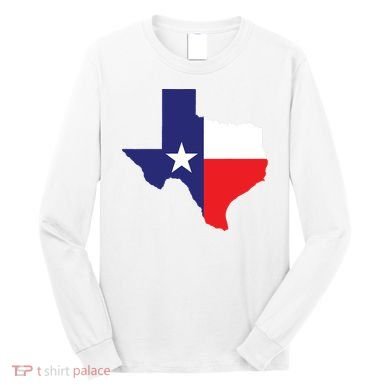 Texas State Usa Distressed Flag Grunge Texas Long Sleeve Shirt