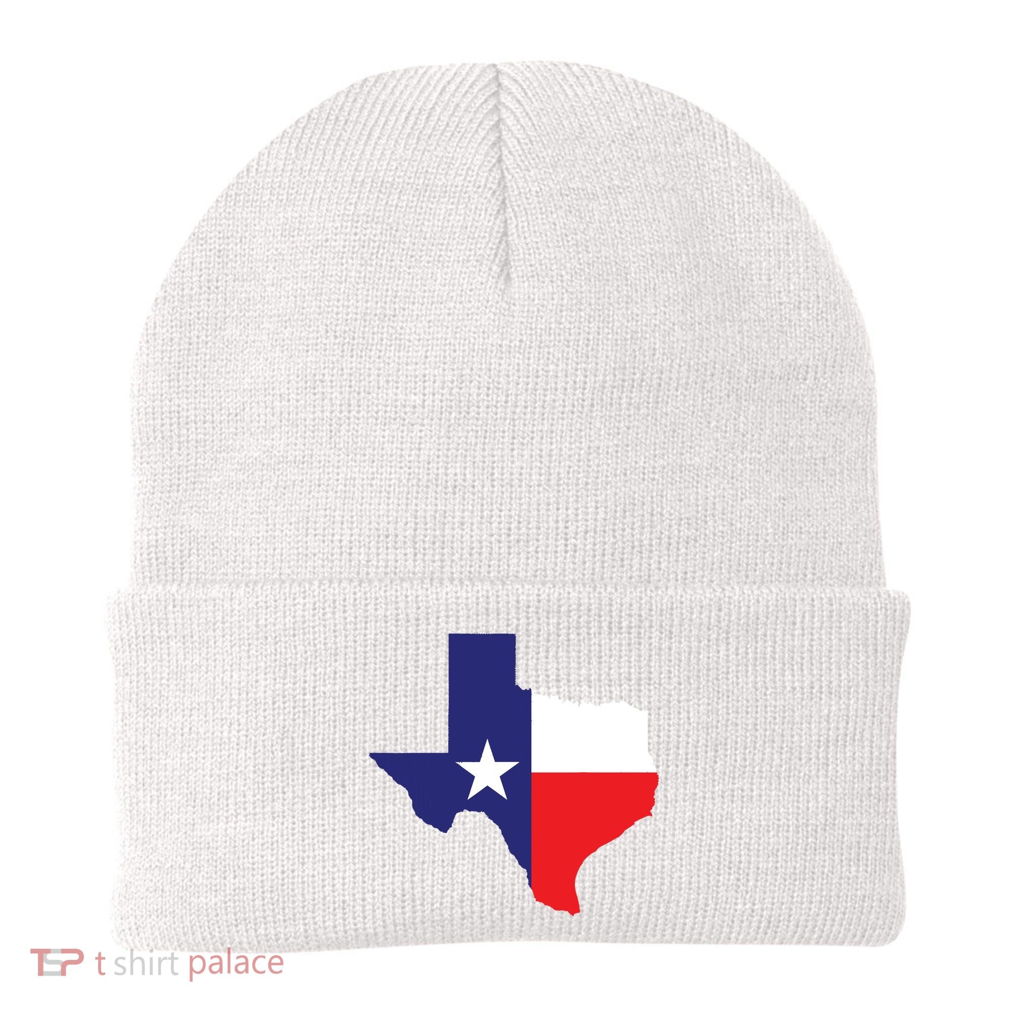 Texas State Usa Distressed Flag Grunge Texas Beanie