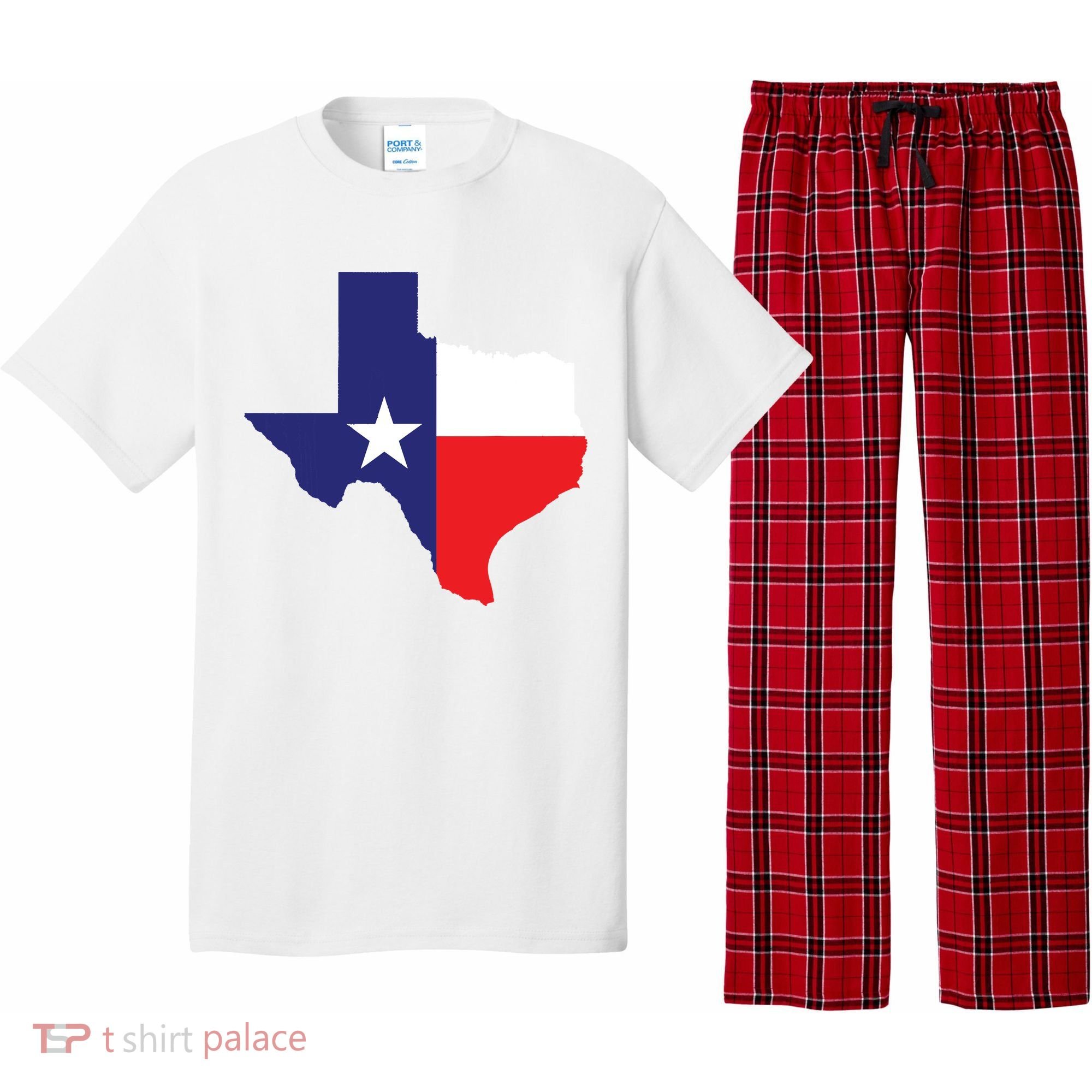 Texas State Usa Distressed Flag Grunge Texas Pajama Set