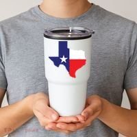 Texas State Usa Distressed Flag Grunge Texas Tumbler thumb 2
