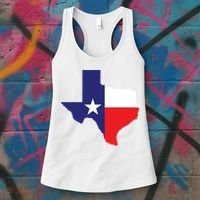 Texas State Usa Distressed Flag Grunge Texas Women's Tank Top thumb 3