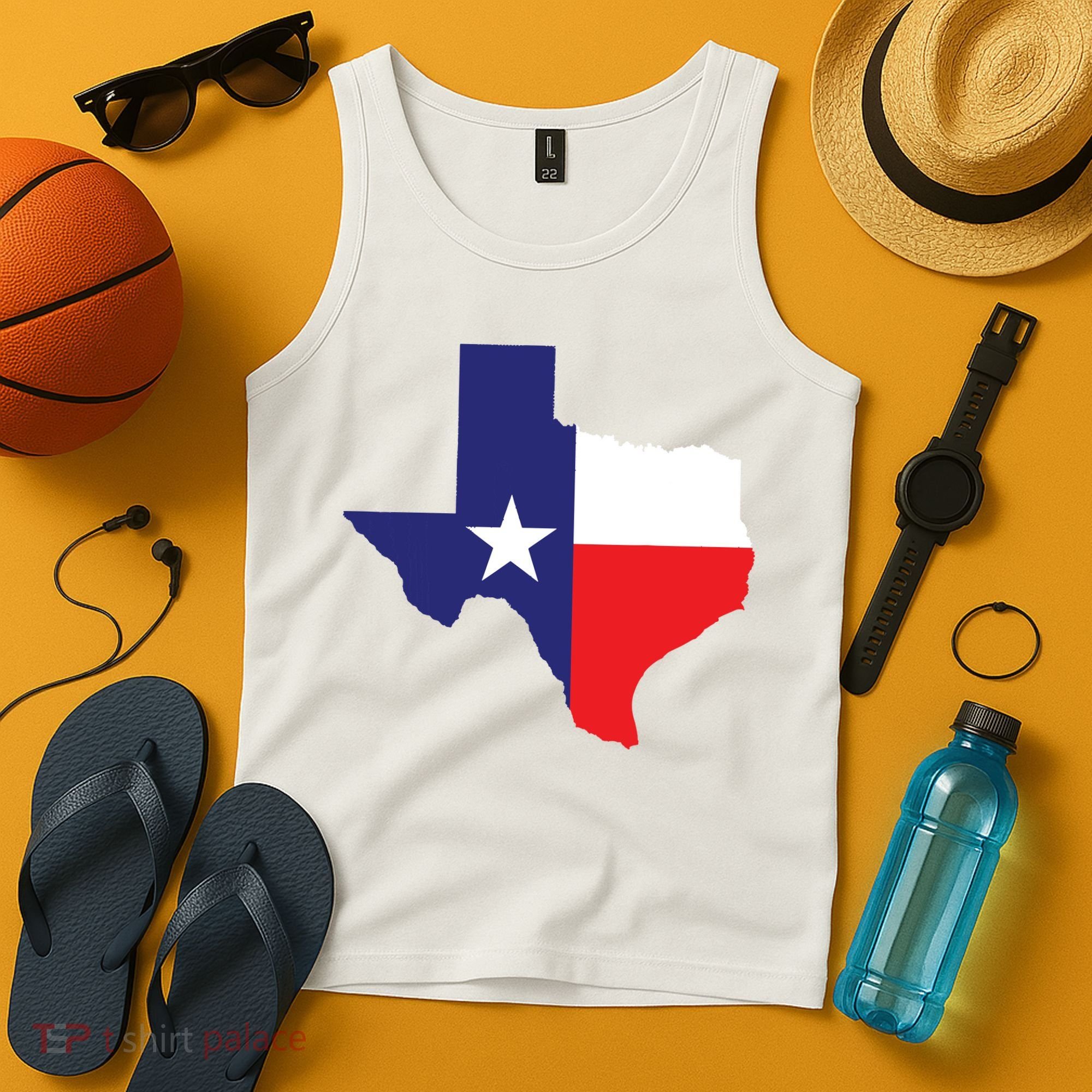 Texas State Usa Distressed Flag Grunge Texas Tank Top