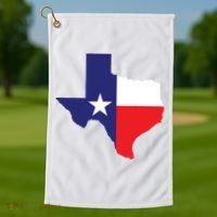 Texas State Usa Distressed Flag Grunge Texas Golf Towel thumb 1