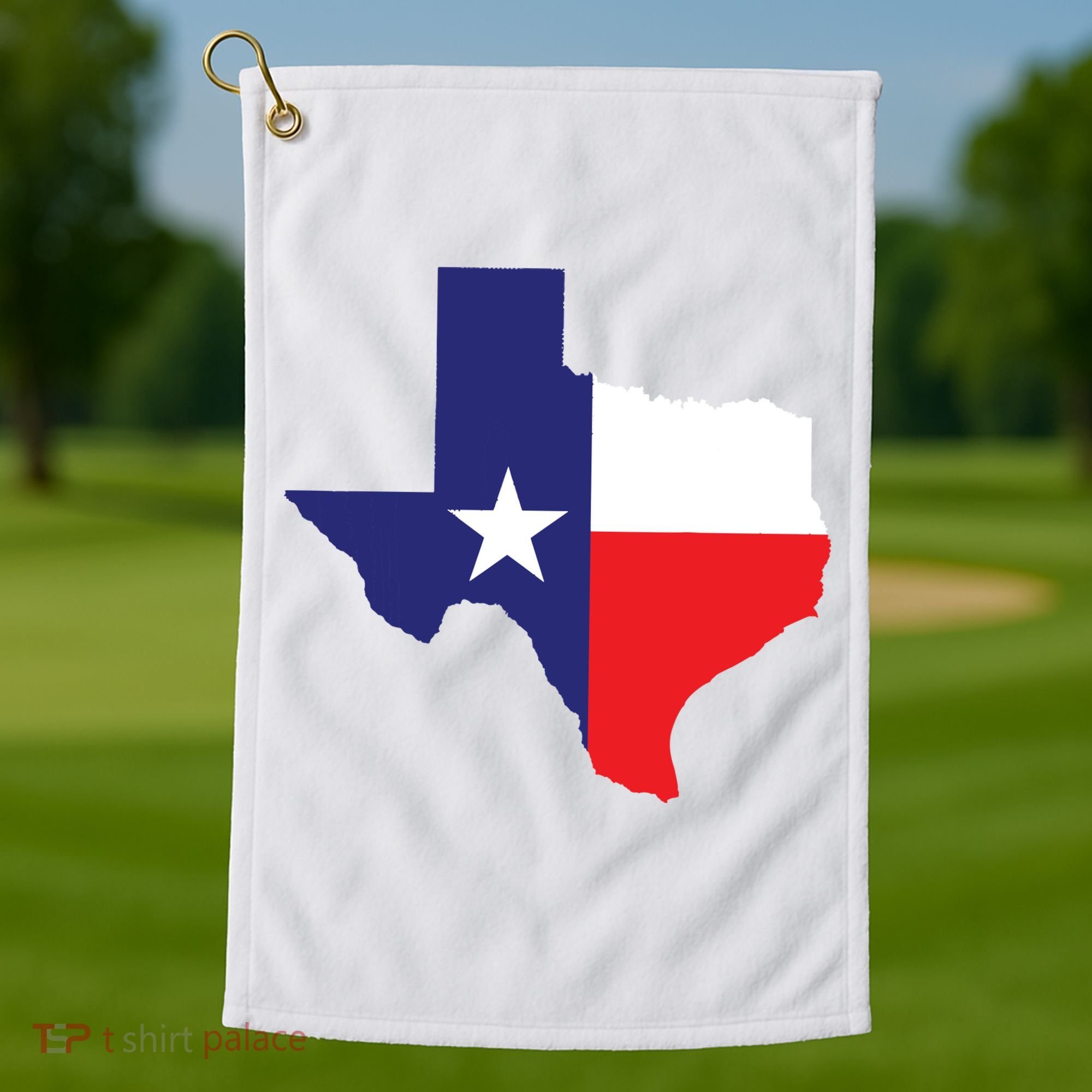 Texas State Usa Distressed Flag Grunge Texas Golf Towel