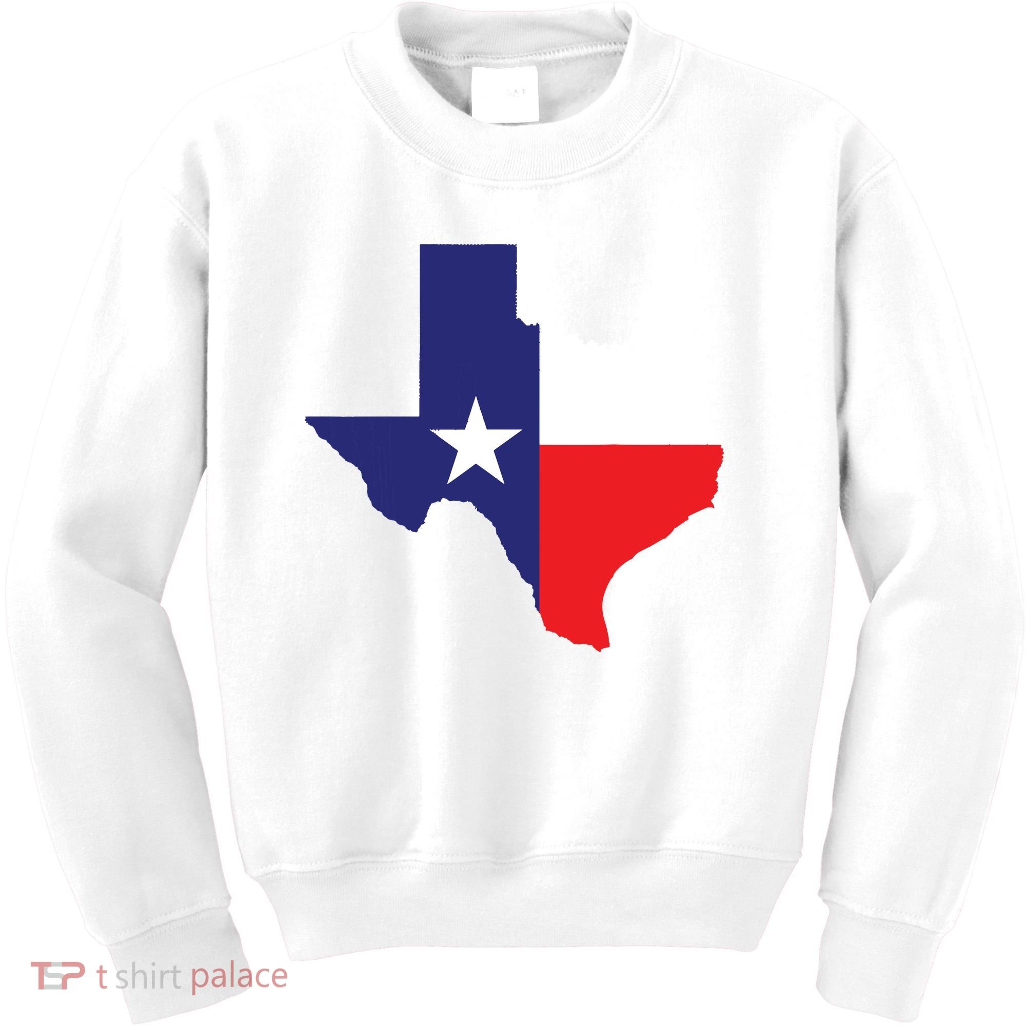 Texas State Usa Distressed Flag Grunge Texas Kids Sweatshirt