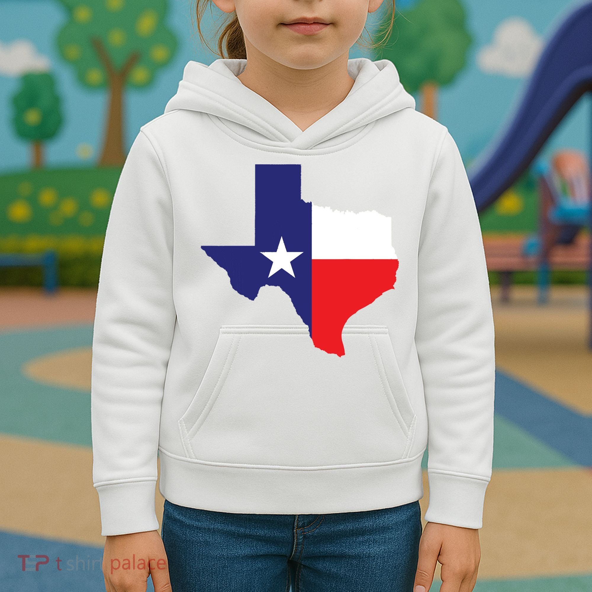 Texas State Usa Distressed Flag Grunge Texas Kids Hoodie