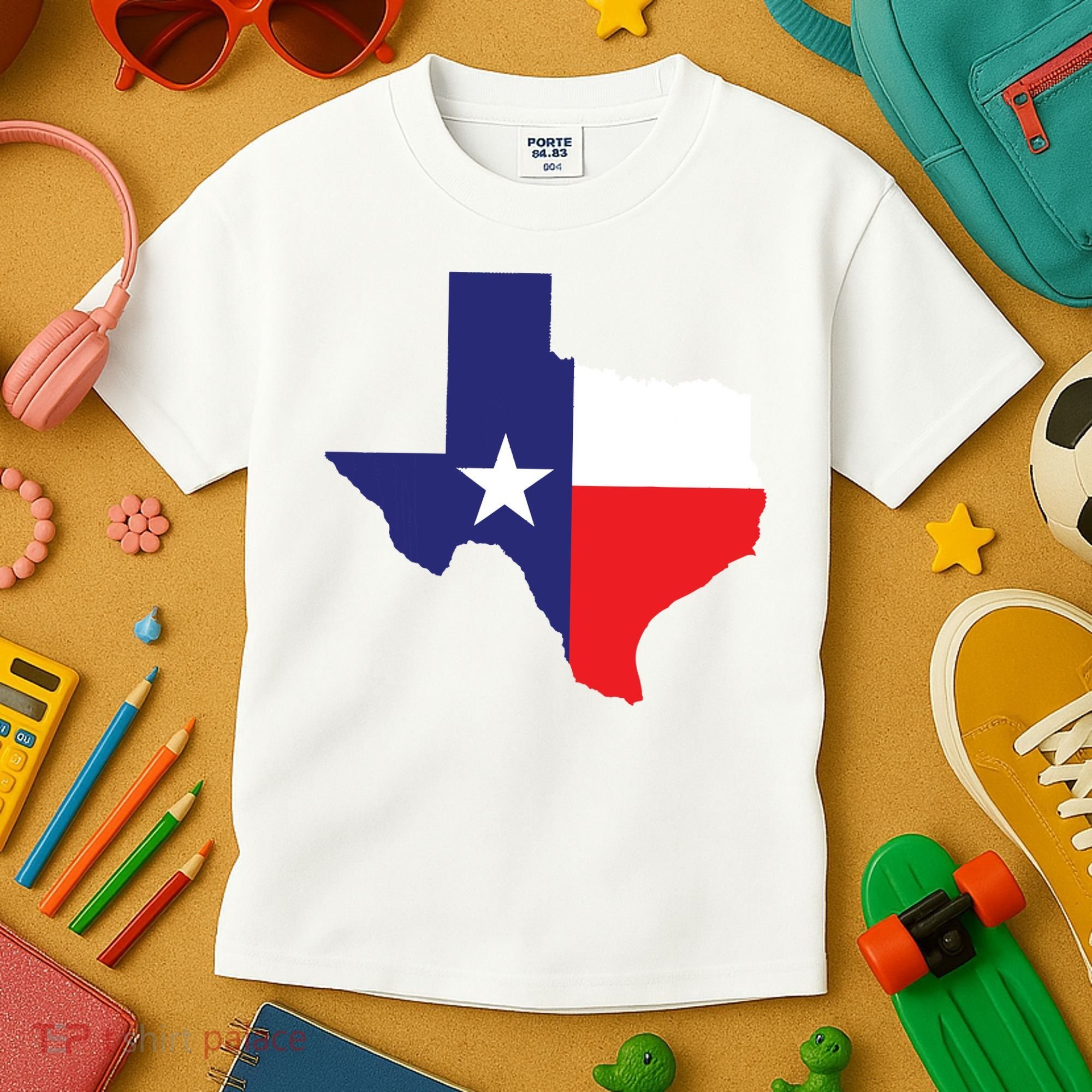 Texas State Usa Distressed Flag Grunge Texas Kids T-Shirt