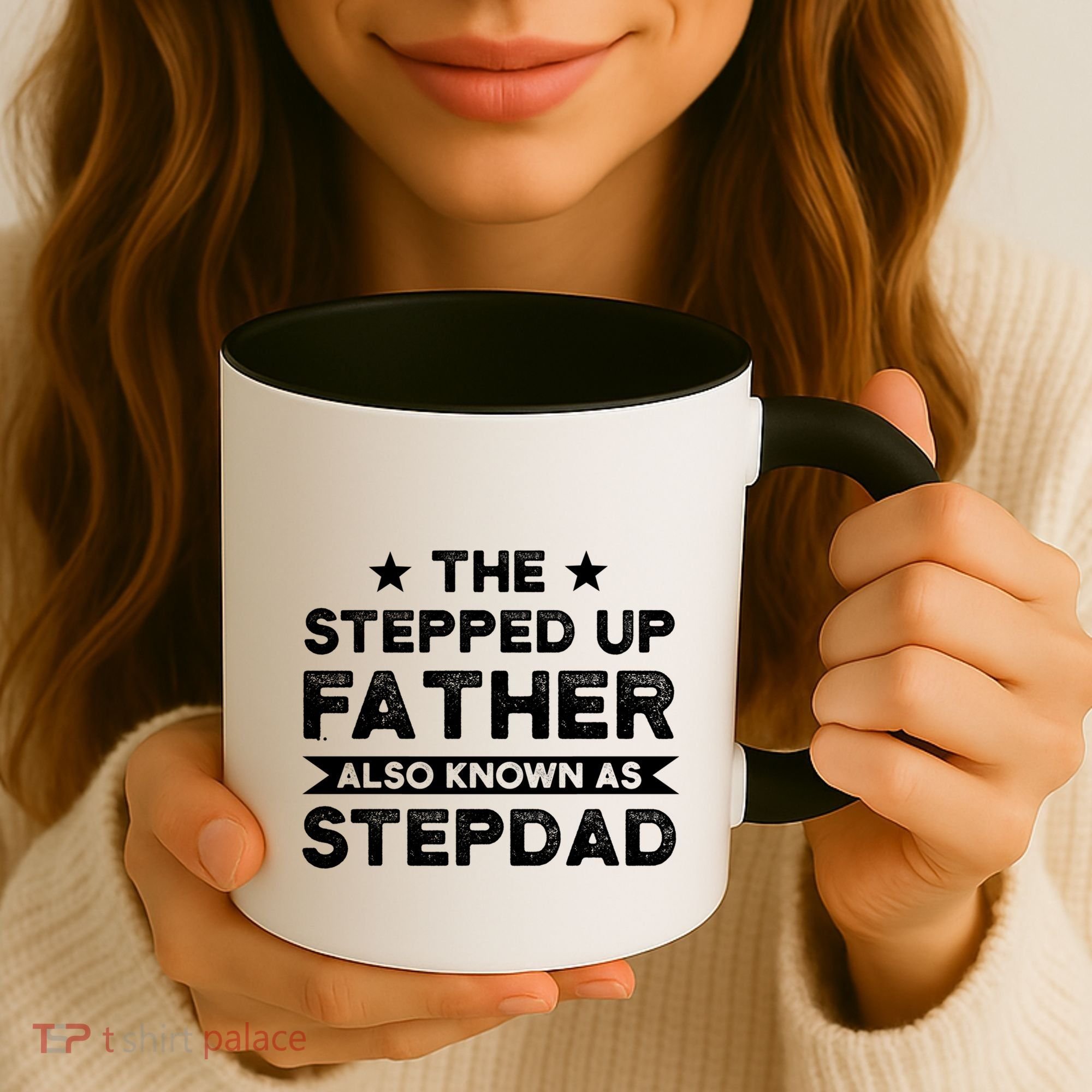 The Stepped Up Father Stepson Bonusson Stepdad Gift Coffee Mug