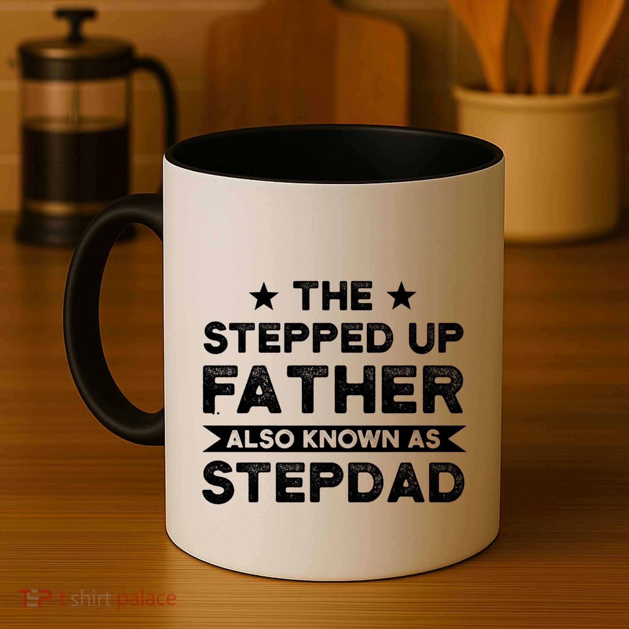 The Stepped Up Father Stepson Bonusson Stepdad Gift Coffee Mug
