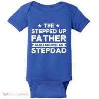 The Stepped Up Father Stepson Bonusson Stepdad Gift Baby Bodysuit thumb 0