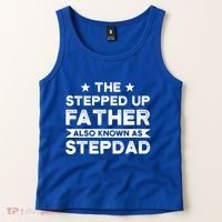 The Stepped Up Father Stepson Bonusson Stepdad Gift Tank Top thumb 2