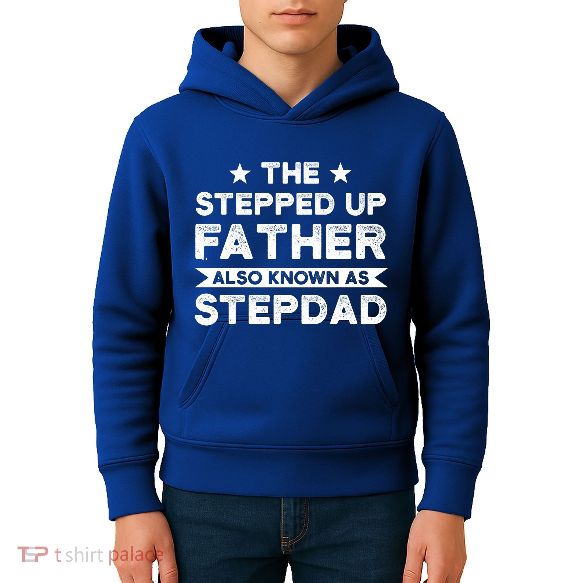 The Stepped Up Father Stepson Bonusson Stepdad Gift Kids Hoodie