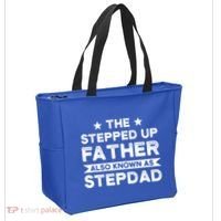 The Stepped Up Father Stepson Bonusson Stepdad Gift Tote Bag thumb 2
