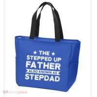 The Stepped Up Father Stepson Bonusson Stepdad Gift Tote Bag thumb 3