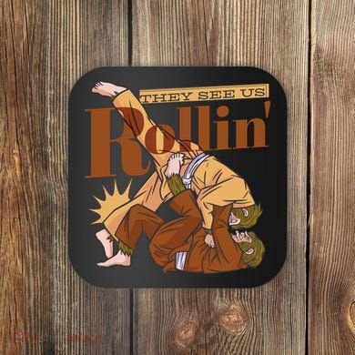 They See Us Rollin Big Foot Martial Arts Coaster