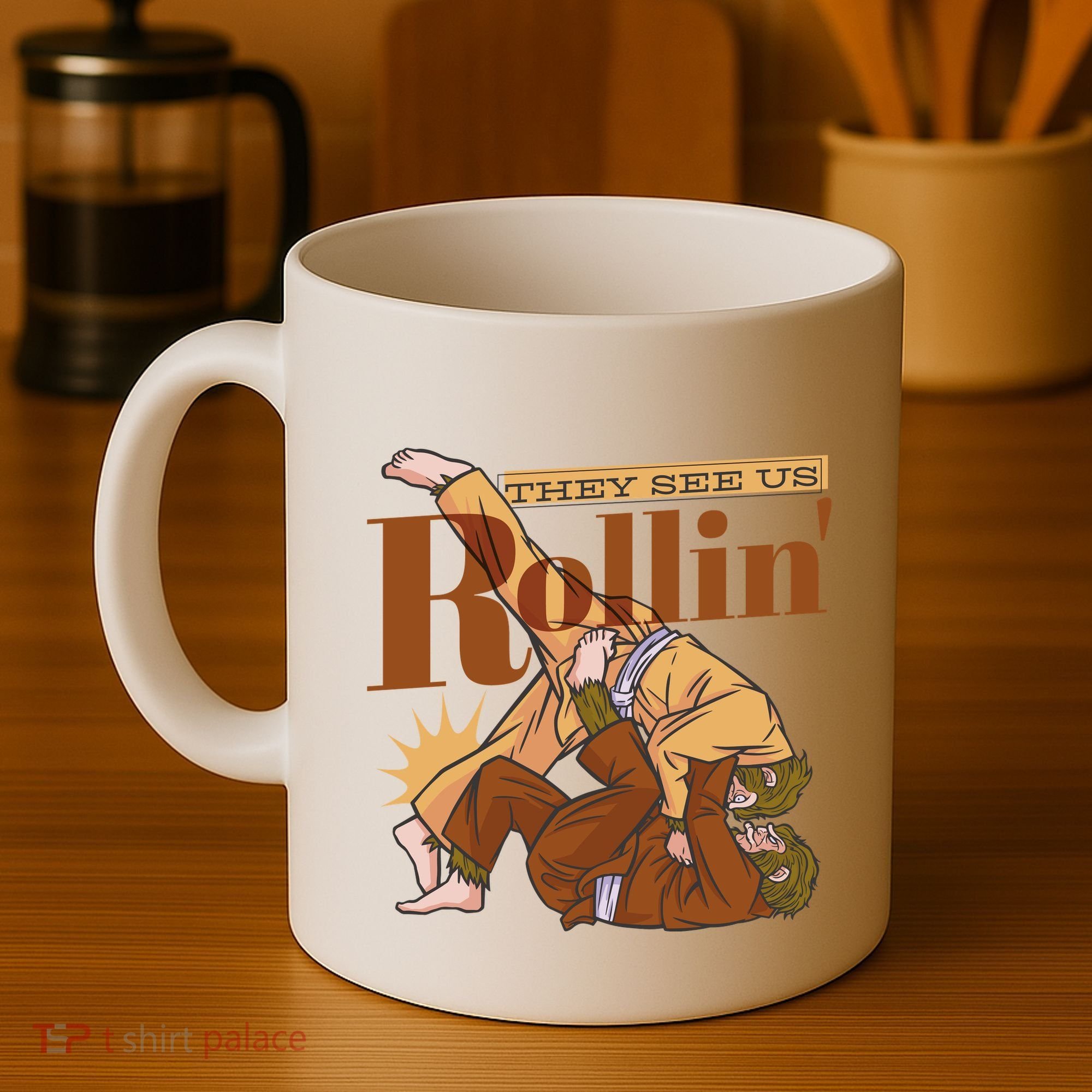 They See Us Rollin Big Foot Martial Arts Coffee Mug