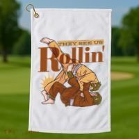 They See Us Rollin Big Foot Martial Arts Golf Towel thumb 1