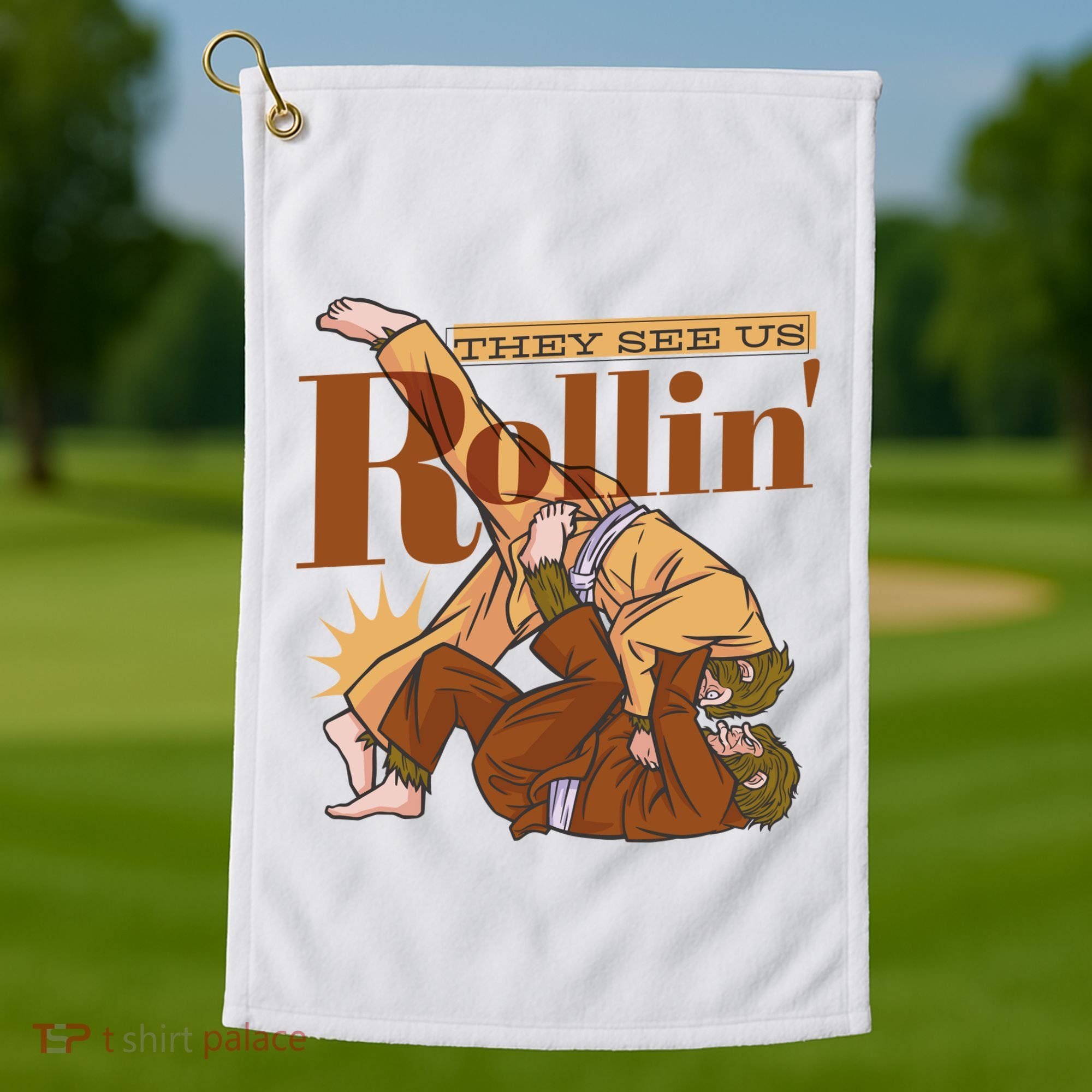 They See Us Rollin Big Foot Martial Arts Golf Towel