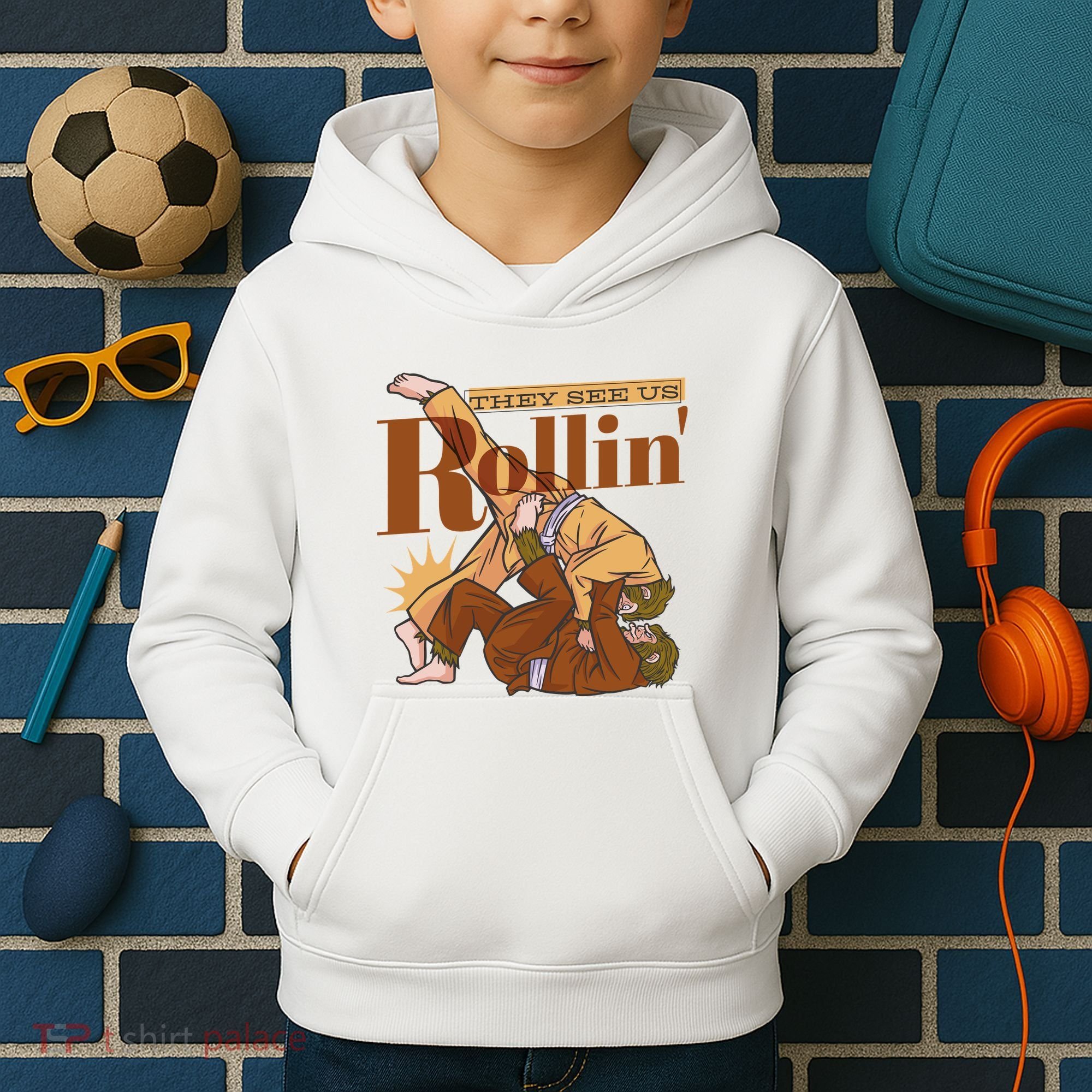 They See Us Rollin Big Foot Martial Arts Kids Hoodie