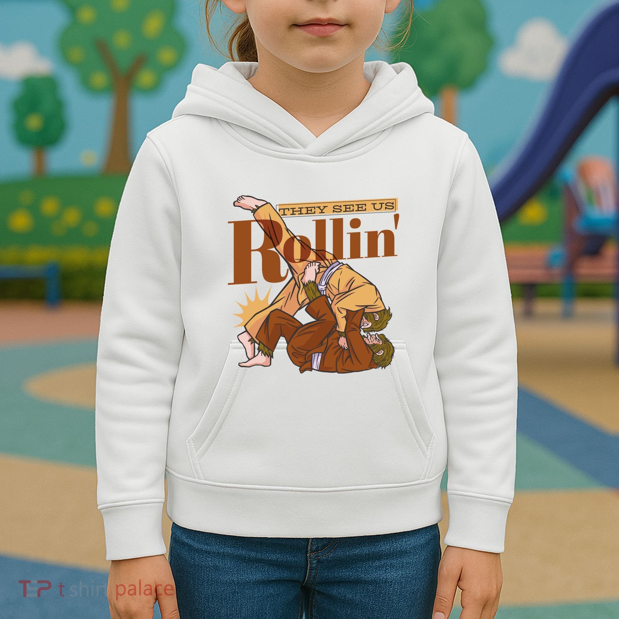They See Us Rollin Big Foot Martial Arts Kids Hoodie