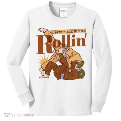 They See Us Rollin Big Foot Martial Arts Kids Long Sleeve Shirt