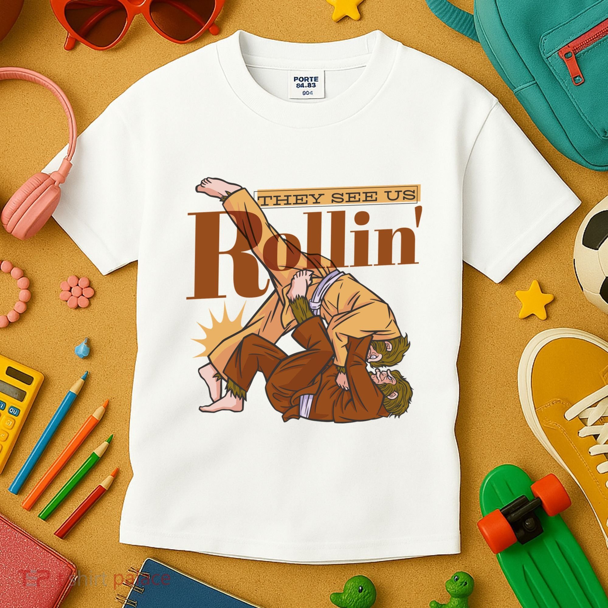 They See Us Rollin Big Foot Martial Arts Kids T-Shirt
