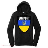 Tatical Support Ukrainian Flag Shield I Stand With Ukraine Military Women's Hoodie thumb 0