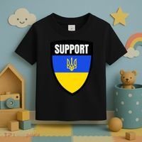 Tatical Support Ukrainian Flag Shield I Stand With Ukraine Military Toddler T-Shirt thumb 3