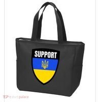 Tatical Support Ukrainian Flag Shield I Stand With Ukraine Military Tote Bag thumb 3