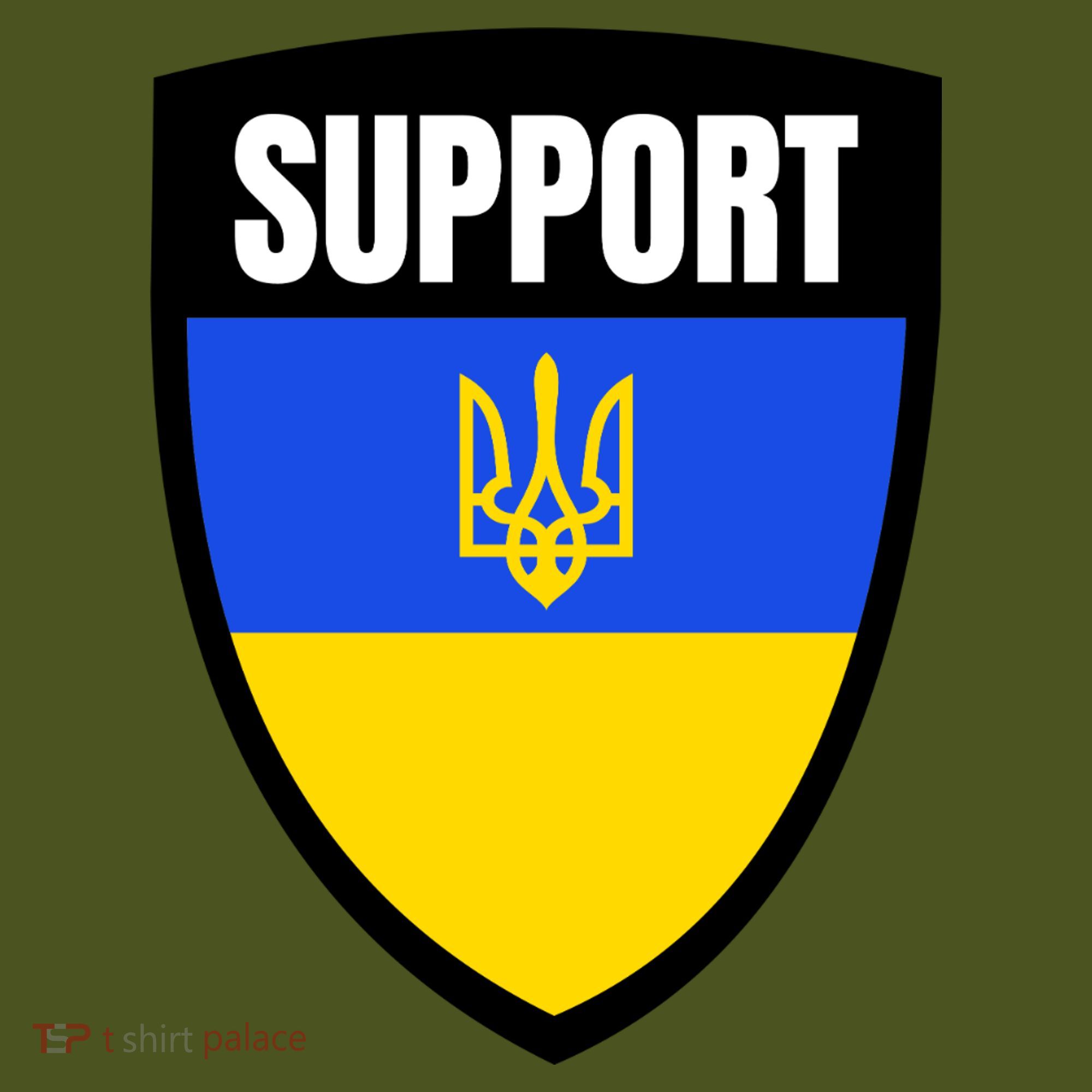 Tatical Support Ukrainian Flag Shield I Stand With Ukraine Military Long Sleeve Shirt