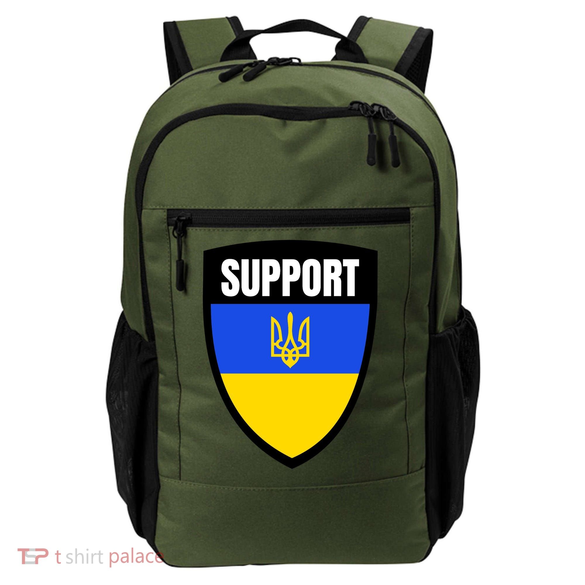 Tatical Support Ukrainian Flag Shield I Stand With Ukraine Military Backpack