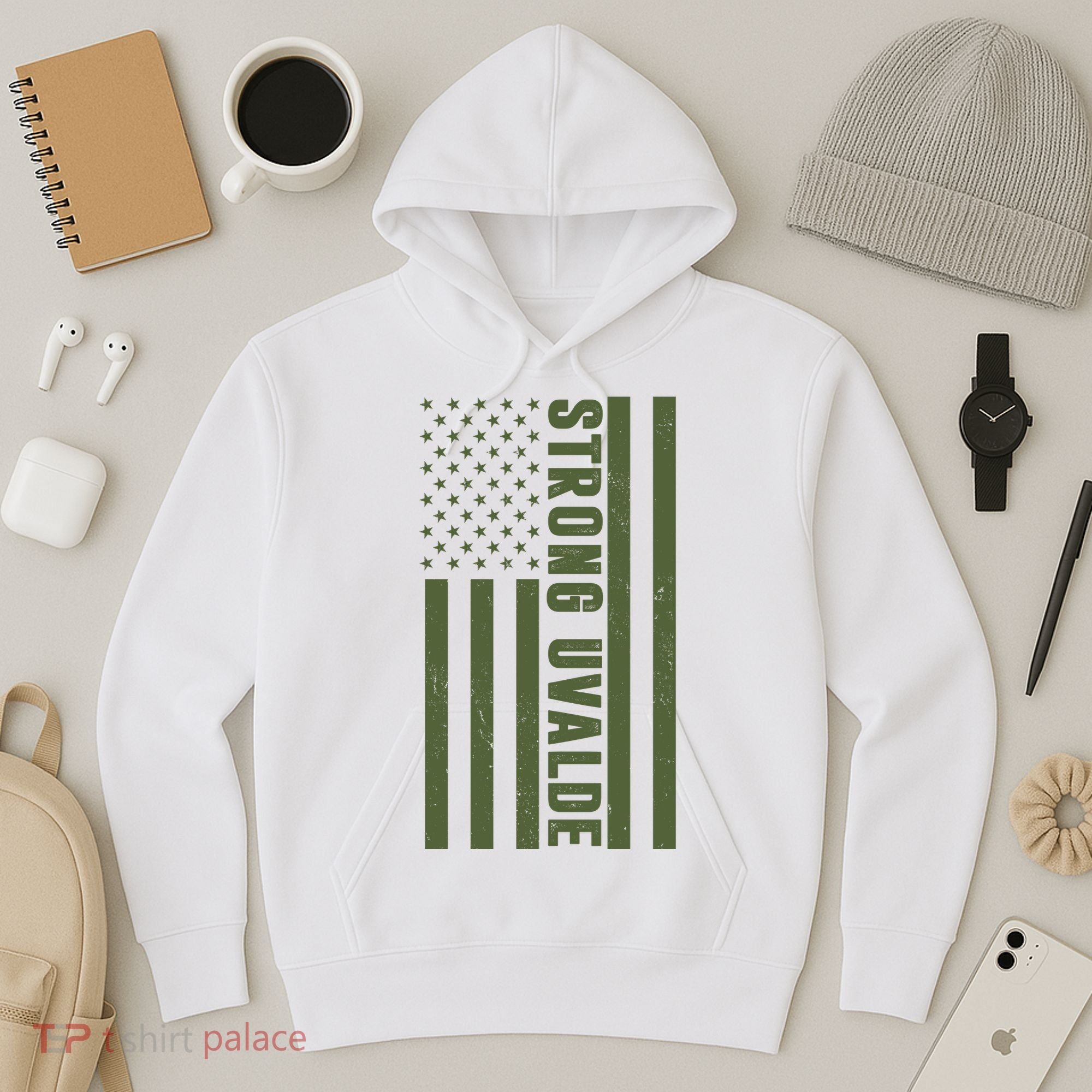 Texas Strong Uvalde United States Flag Hoodie