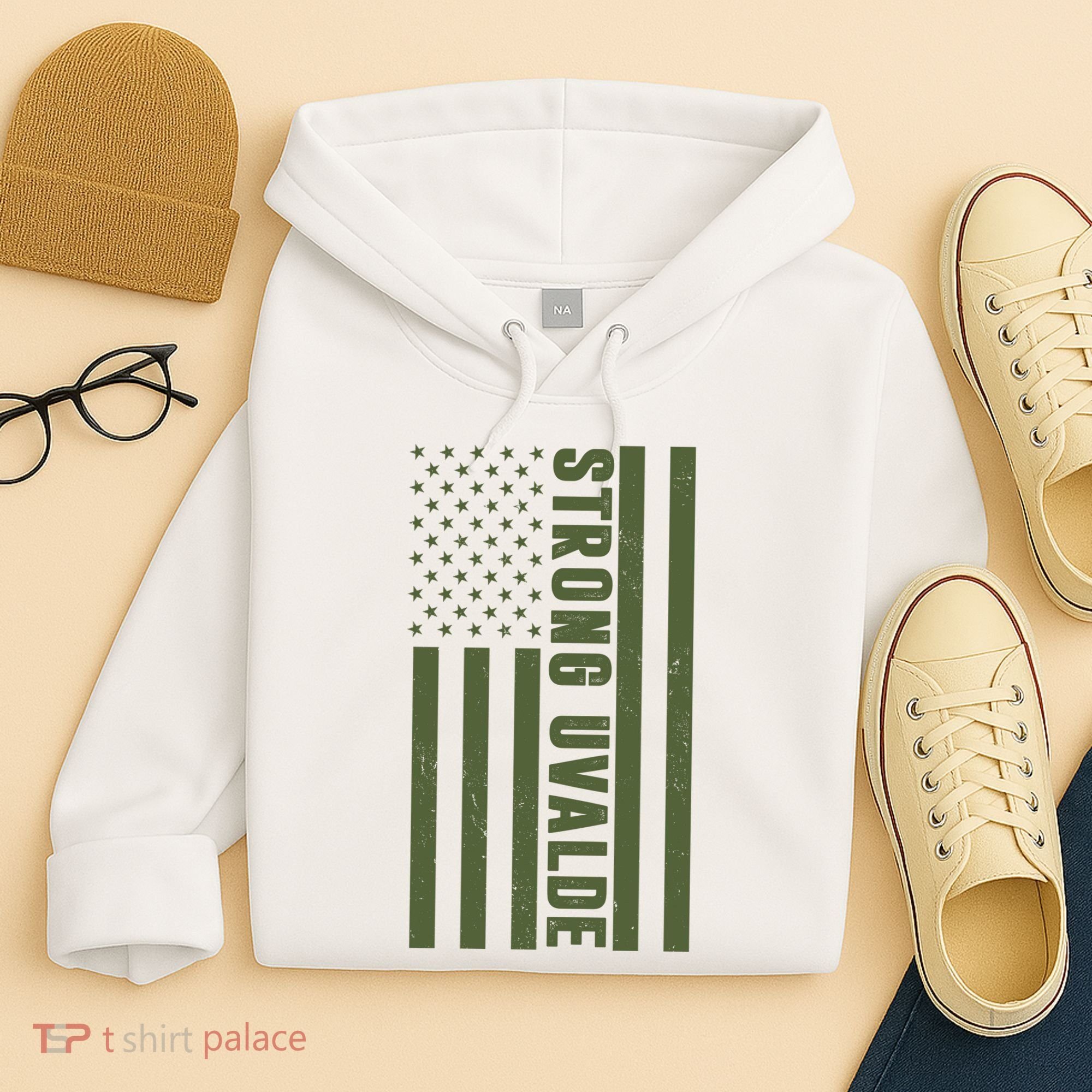 Texas Strong Uvalde United States Flag Hoodie