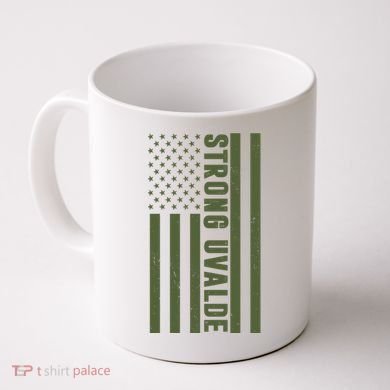 Texas Strong Uvalde United States Flag Coffee Mug