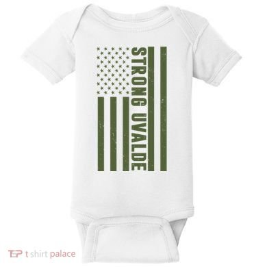 Texas Strong Uvalde United States Flag Baby Bodysuit