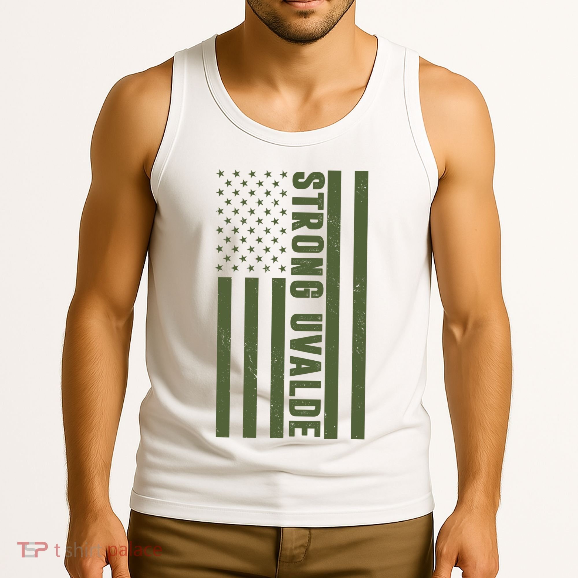 Texas Strong Uvalde United States Flag Tank Top