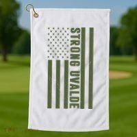 Texas Strong Uvalde United States Flag Golf Towel thumb 1