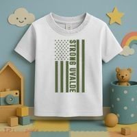 Texas Strong Uvalde United States Flag Toddler T-Shirt thumb 3