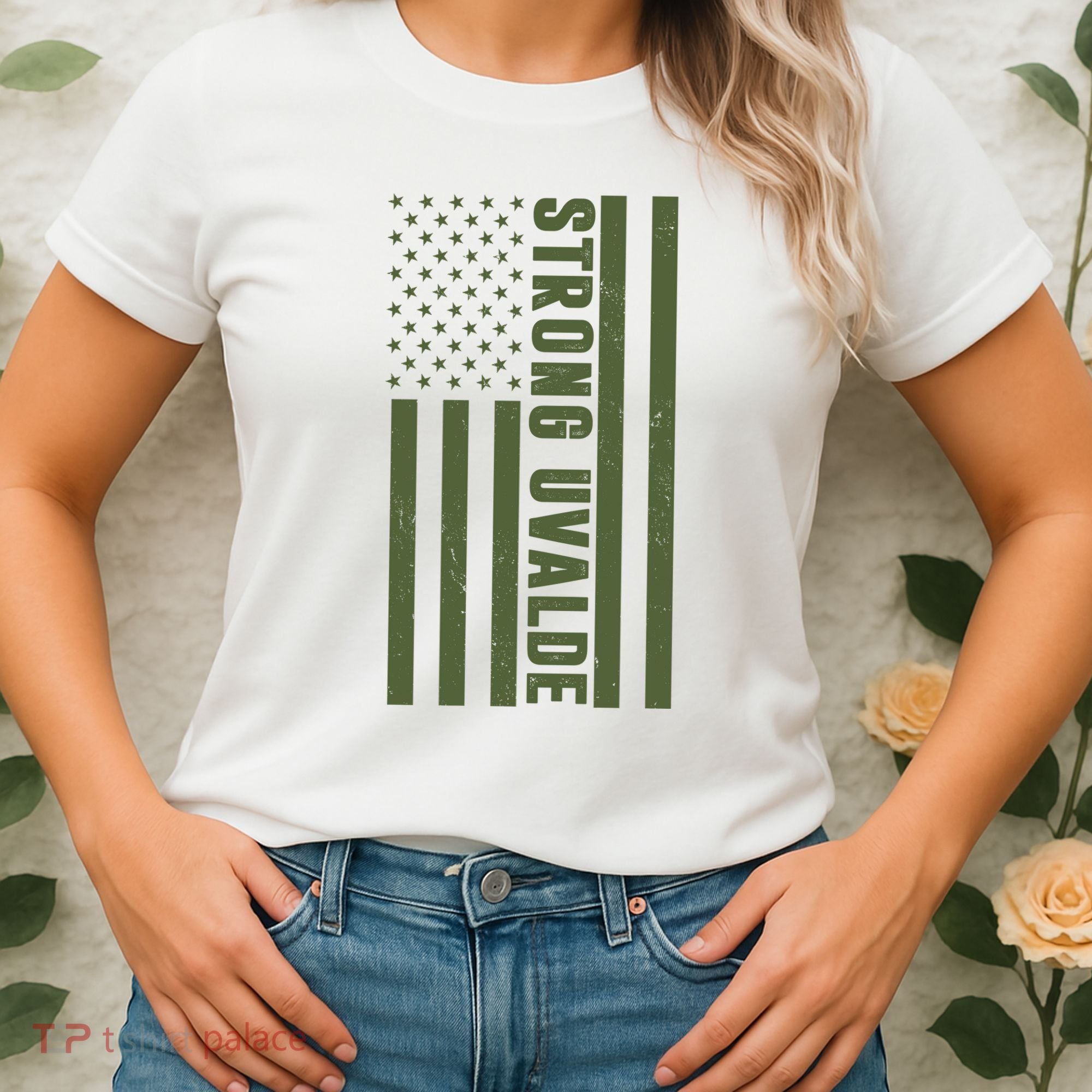 Texas Strong Uvalde United States Flag Women's T-Shirt
