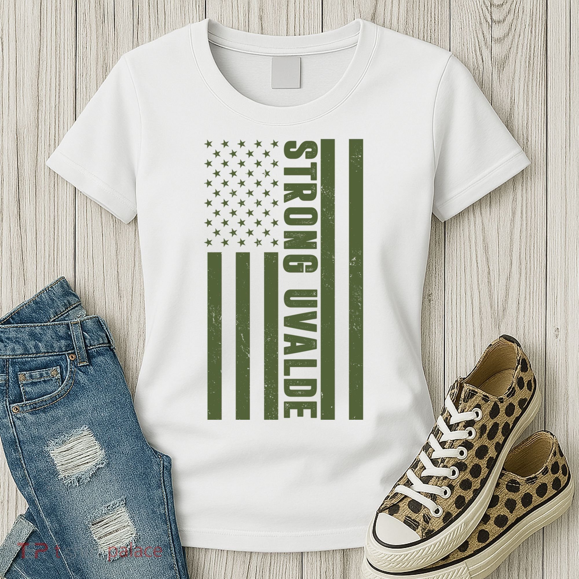 Texas Strong Uvalde United States Flag Women's T-Shirt