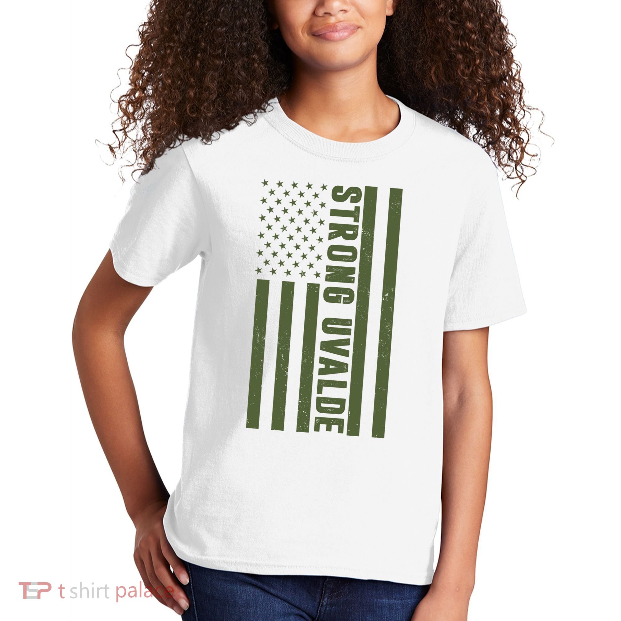 Texas Strong Uvalde United States Flag Kids T-Shirt