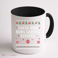Tech Support Ugly Christmas Funny Computer It Nerd Xmas Cool Gift Coffee Mug thumb 1