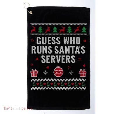 Tech Support Ugly Christmas Funny Computer It Nerd Xmas Cool Gift Golf Towel