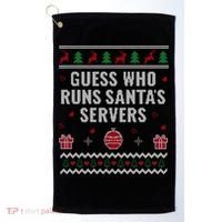 Tech Support Ugly Christmas Funny Computer It Nerd Xmas Cool Gift Golf Towel thumb 0